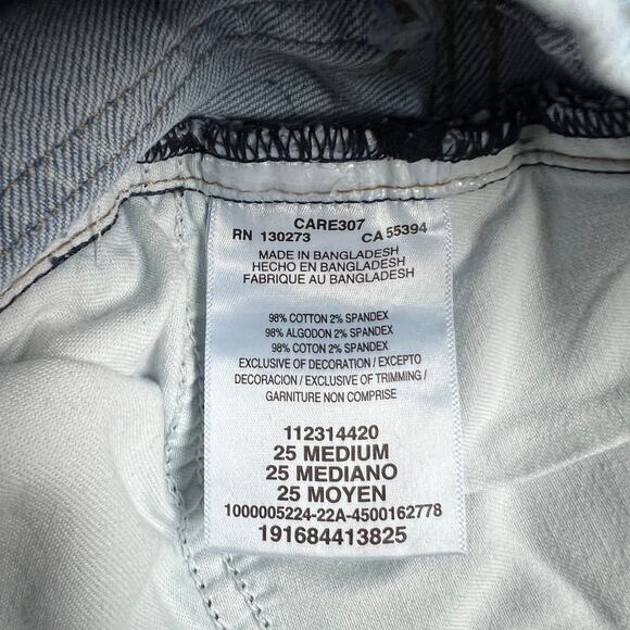 LEE Womens High Rise‎ Classic Straight Fit Light Wash Blue Denim Jeans Size 25 - Picture 7 of 11